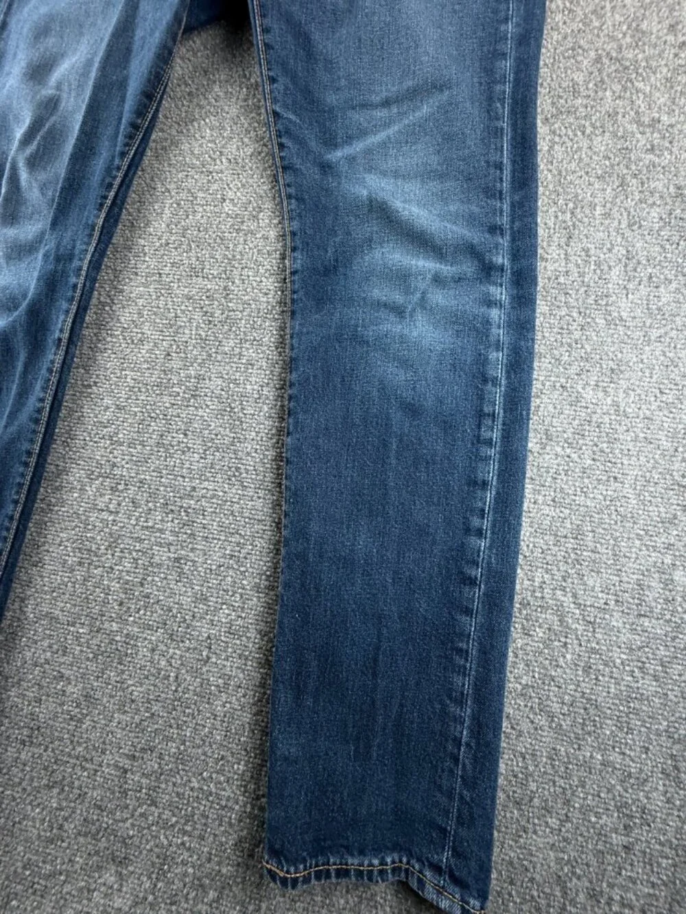 Levis 502 Premium Blue Denim Jeans Leather Patch Cotton Blend ACTL 31X30.5